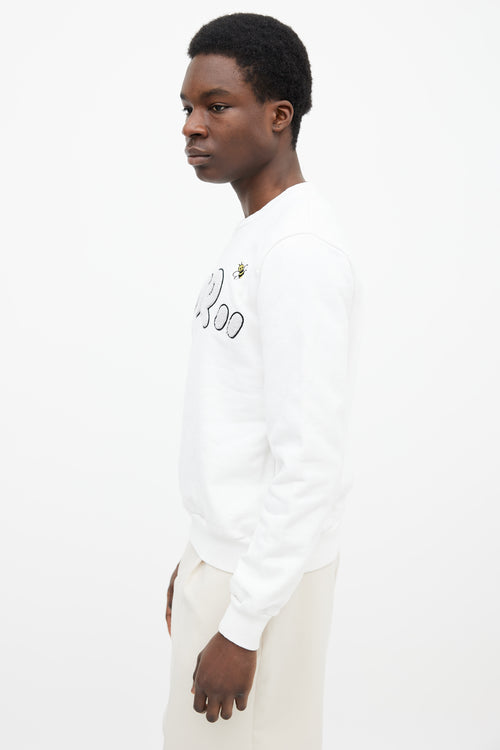 Dior X Kaws White Cotton 
Grey Logo Sweater