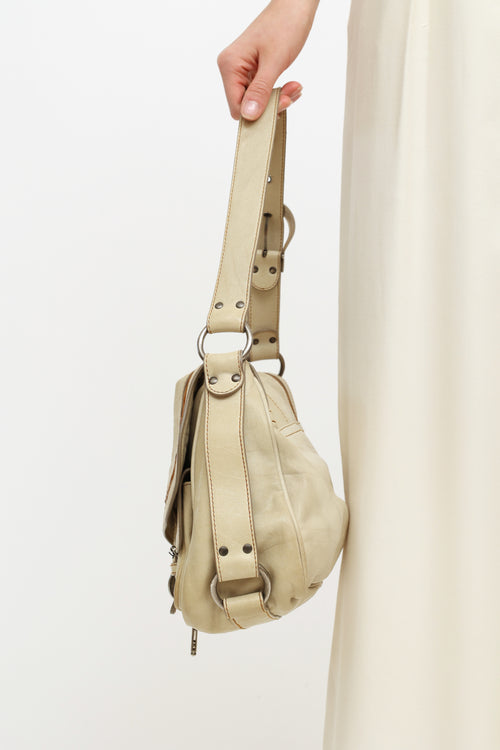 Dior SS 2006 Cream Gaucho Saddle Bag