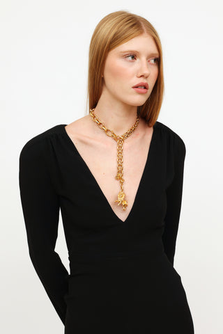 Dior Gold-Tone Zodiaddict Leo Necklace