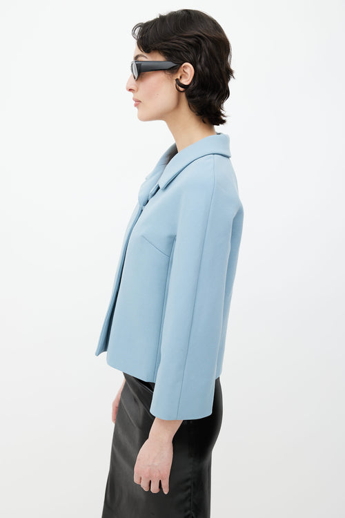 Dolce 
Gabbana Blue Wool Cropped Blazer