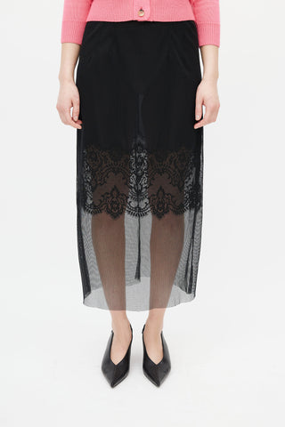 Dolce 
Gabbana Black Lace Overlay Skirt