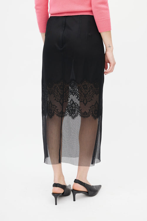 Dolce 
Gabbana Black Lace Overlay Skirt