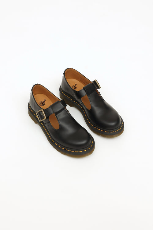 Dr Martens Black Leather Polley Loafers