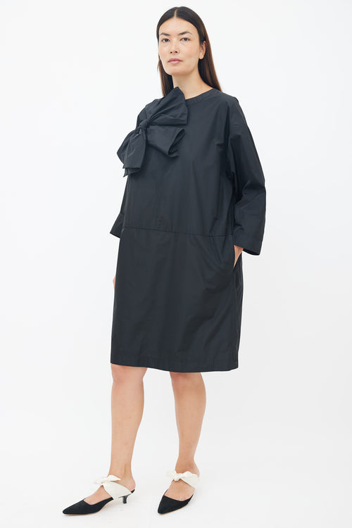 Dries Van Noten Black Bow Short Dress