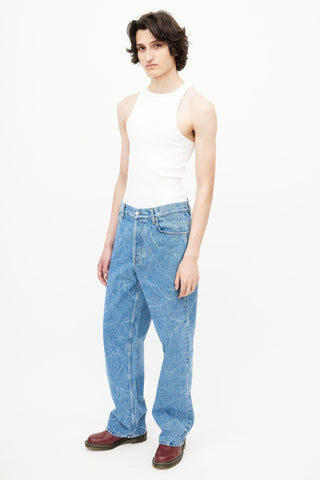 Dries Van Noten Blue Acid Wash Jeans