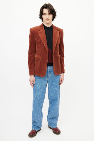 Dries Van Noten Brown Corduroy Blazer