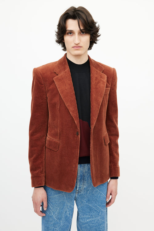 Dries Van Noten Brown Corduroy Blazer