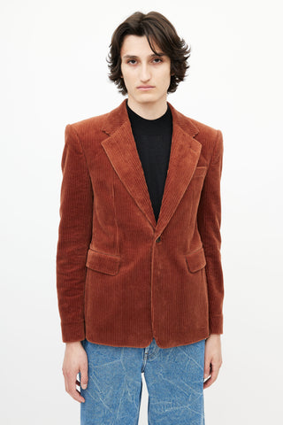 Dries Van Noten Brown Corduroy Blazer