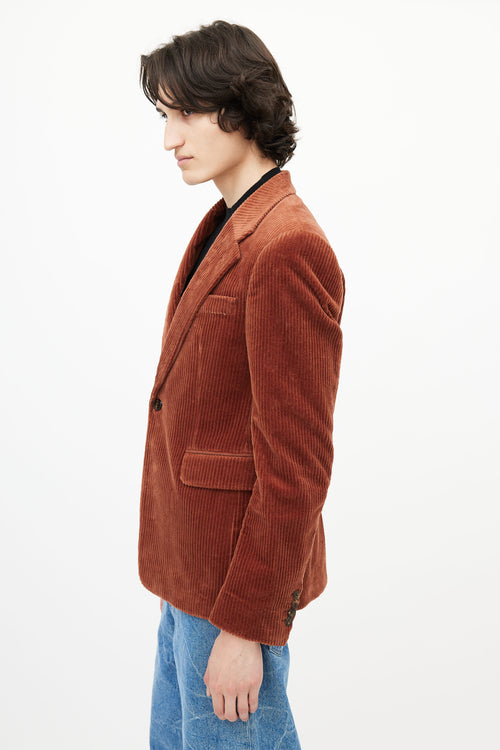 Dries Van Noten Brown Corduroy Blazer