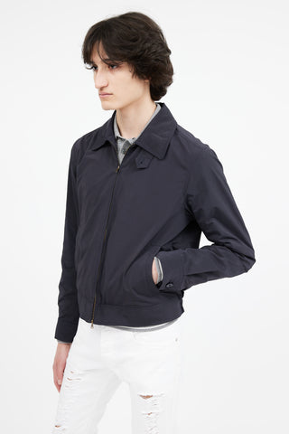 Dries Van Noten Navy Nylon Full Zip Jacket