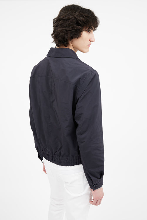 Dries Van Noten Navy Nylon Full Zip Jacket