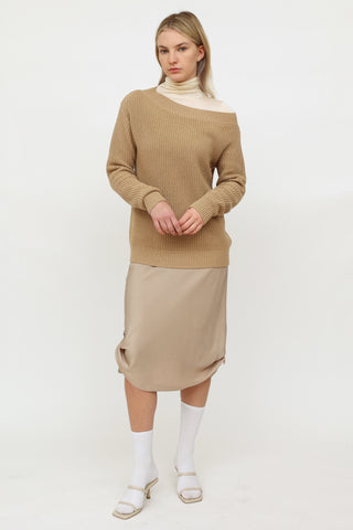 Dries Van Noten Beige Knit Long Sleeve Sweater