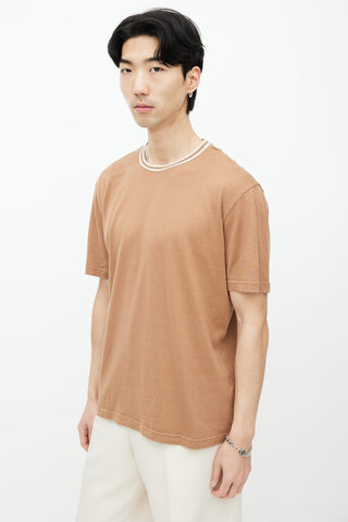 Eleventy Brown Ringer Short Sleeves T-Shirt