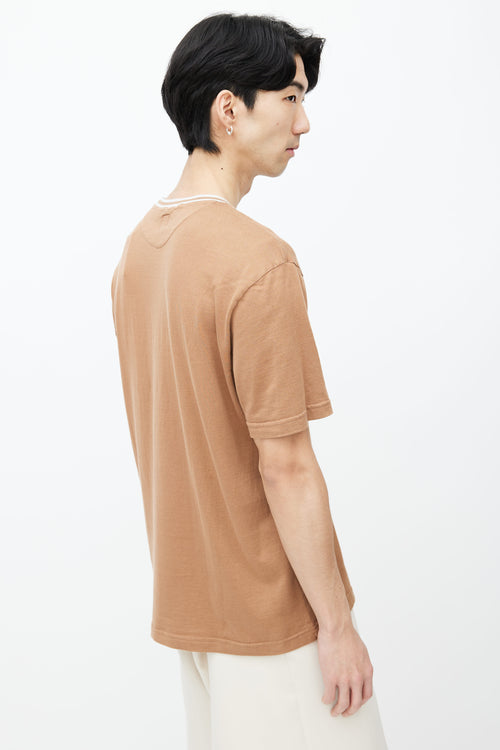 Eleventy Brown Ringer Short Sleeves T-Shirt