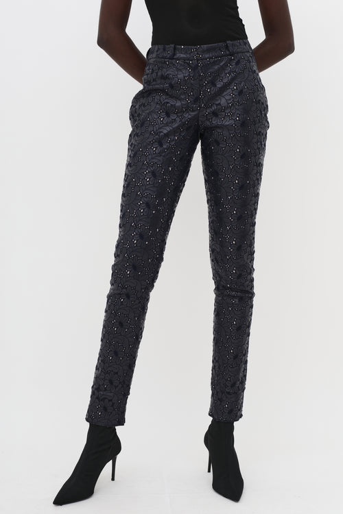 Leather Eyelet Trouser