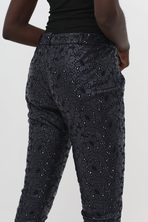 Leather Eyelet Trouser