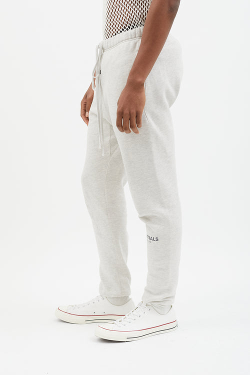 Essentials Light Grey Logo Stamp Lounge Pant