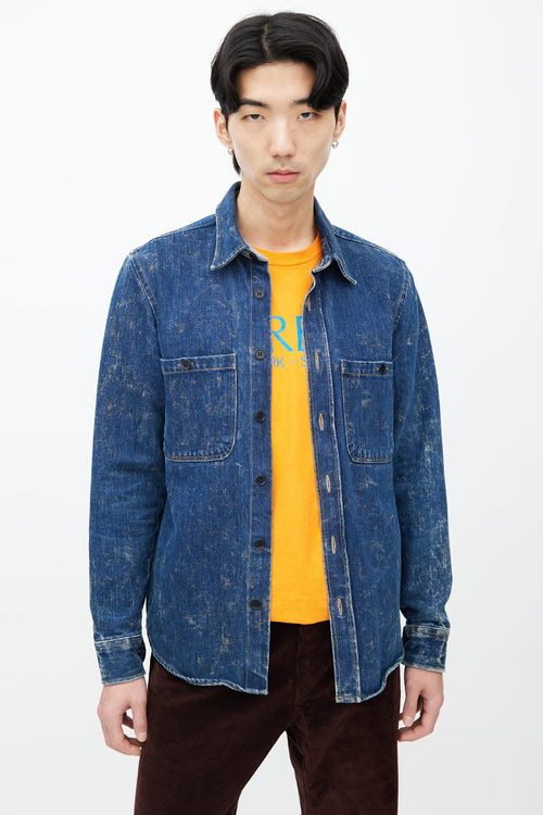 Études Blue Acid Denim Shirt