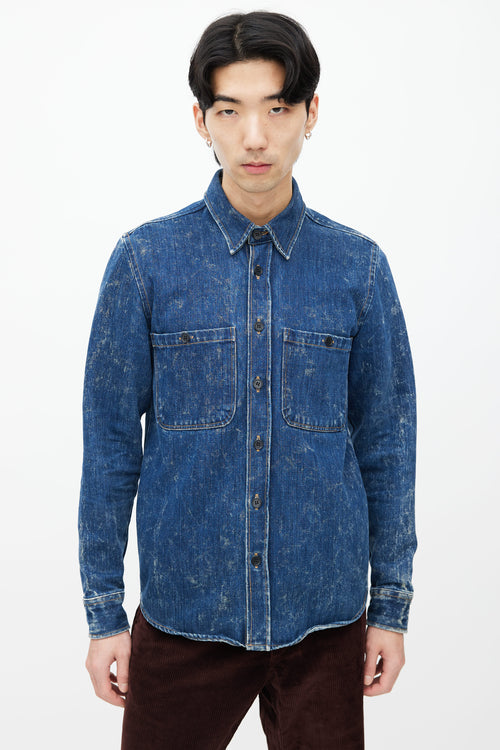 Études Blue Acid Denim Shirt