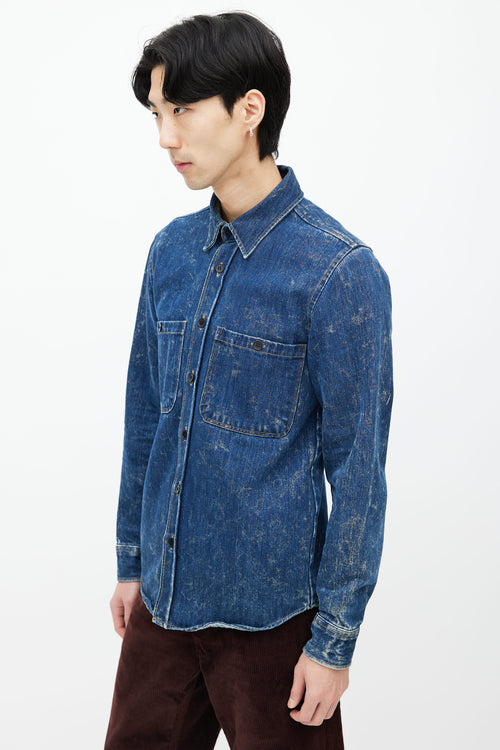 Études Blue Acid Denim Shirt