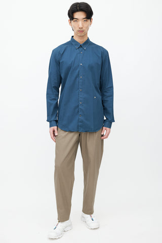 Études Navy Long Sleeves Button Shirt