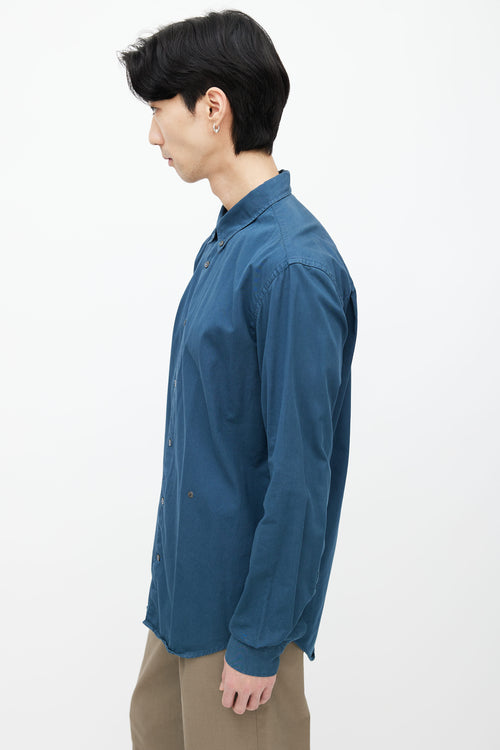 Études Navy Long Sleeves Button Shirt