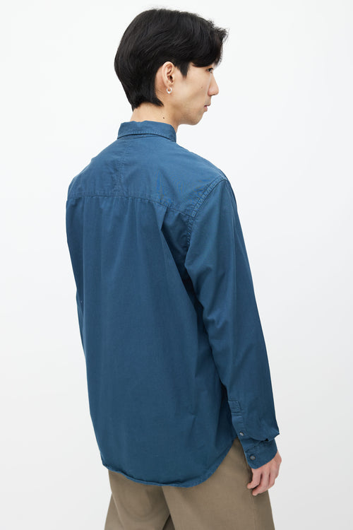 Études Navy Long Sleeves Button Shirt