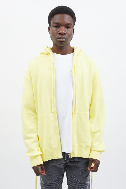 Faith Connexion Yellow Full-Zip Lace-Up Back Hoodie