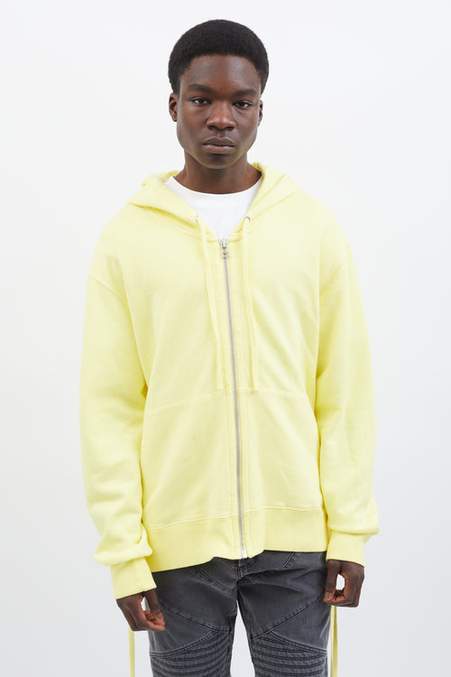 Faith Connexion Yellow Full-Zip Lace-Up Back Hoodie