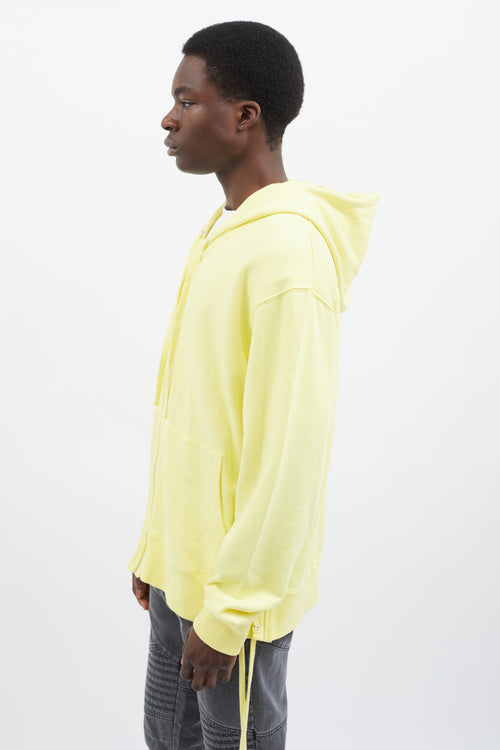 Faith Connexion Yellow Full-Zip Lace-Up Back Hoodie