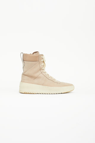 Fear of God Beige Leather Military 43 Sneaker