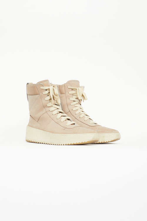 Fear of God Beige Leather Military 43 Sneaker