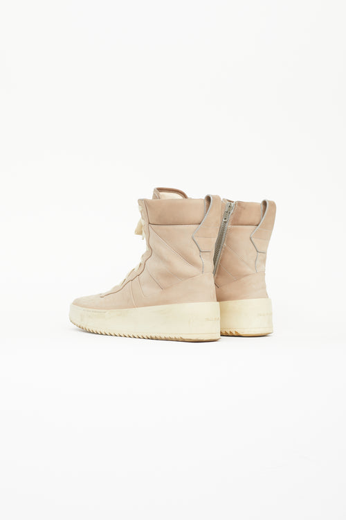 Fear of God Beige Leather Military 43 Sneaker