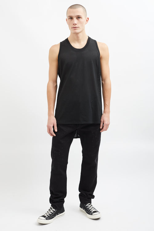 Fear of God Black Mesh Long Tank Top