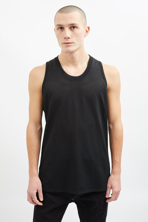 Fear of God Black Mesh Long Tank Top