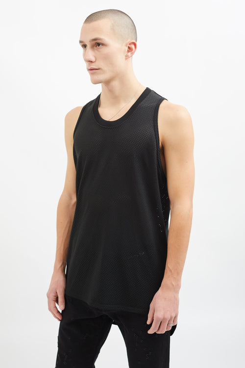 Fear of God Black Mesh Long Tank Top