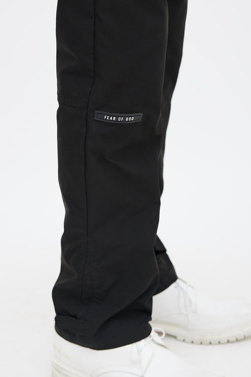 Fear of God Black Waist Tie Logo Patch Pant