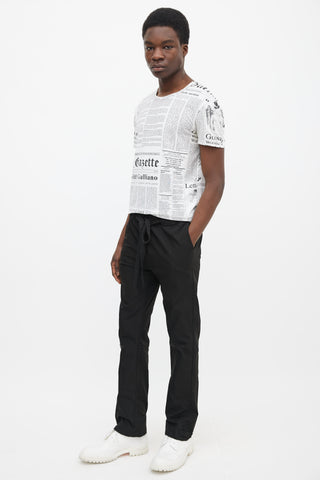 Fear of God Black Waist Tie Logo Patch Pant