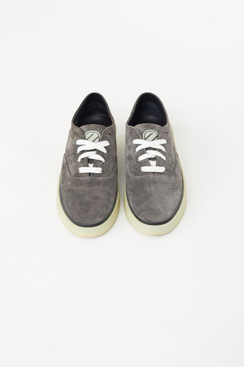 Fear of God X Zegna Grey Suede Lace Up Sneaker