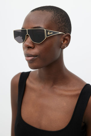 Fendi Black 
Gold FE40051U Sunglasses