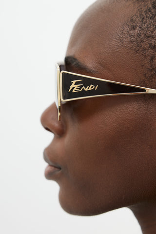 Fendi Black 
Gold FE40051U Sunglasses