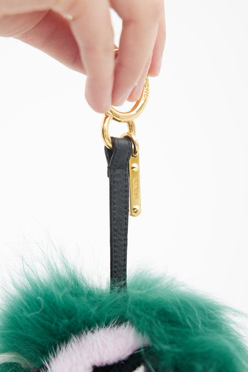 Fendi Pre-Fall 2015 Green Fur Minty Bag Charm