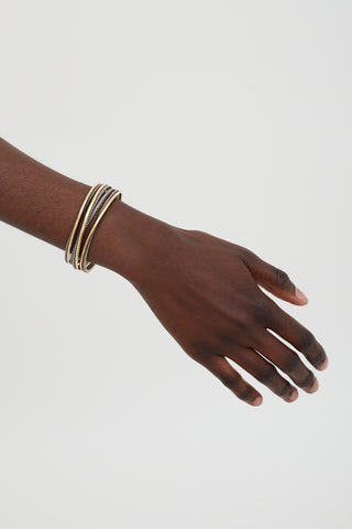 Fine Jewelry Gold 
Silver Cable Cuff