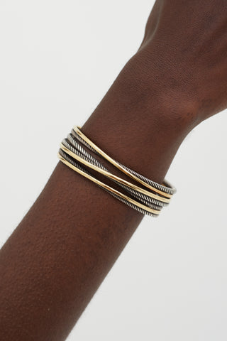 Fine Jewelry Gold 
Silver Cable Cuff