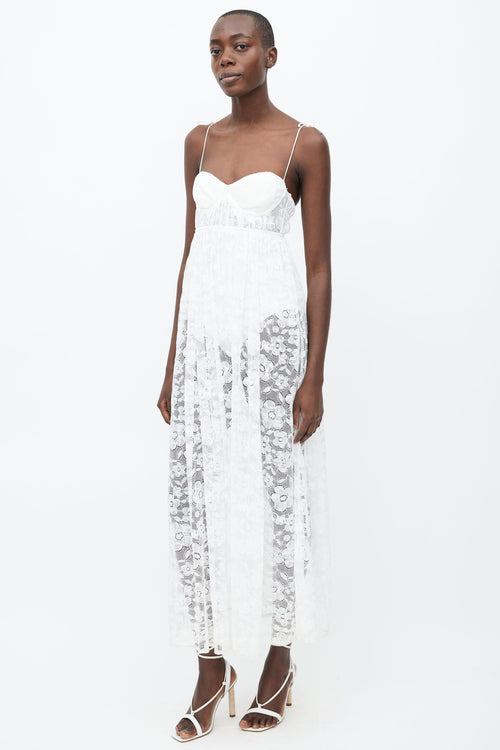 For Love 
Lemons White Sheer Lace Dress