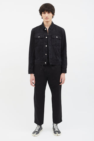 Givenchy Black Cotton Star Patch Denim Jacket