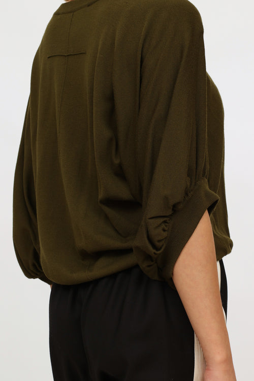 Givenchy Green Batwing Top