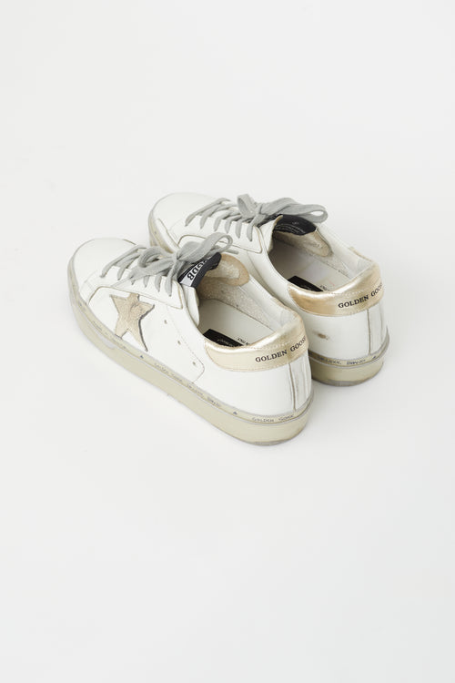 Golden Goose White Leather Hi Star Platform Sneaker