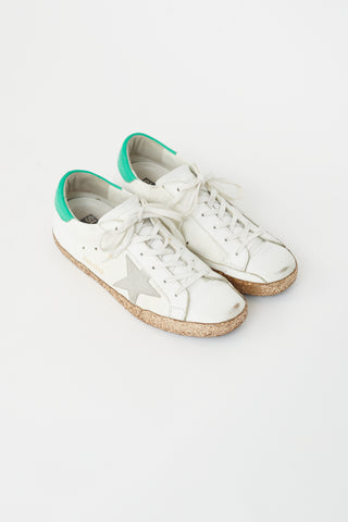 Golden Goose White Leather Superstar Sneaker