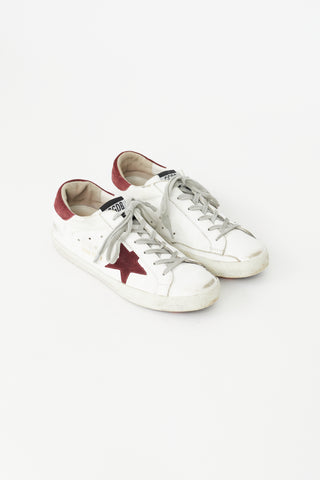 Golden Goose White 
Red Superstar  Sneaker